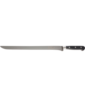 Jamonero Forjado 28 Cm - Titanio Plata - M.Pom Negro, Estuche