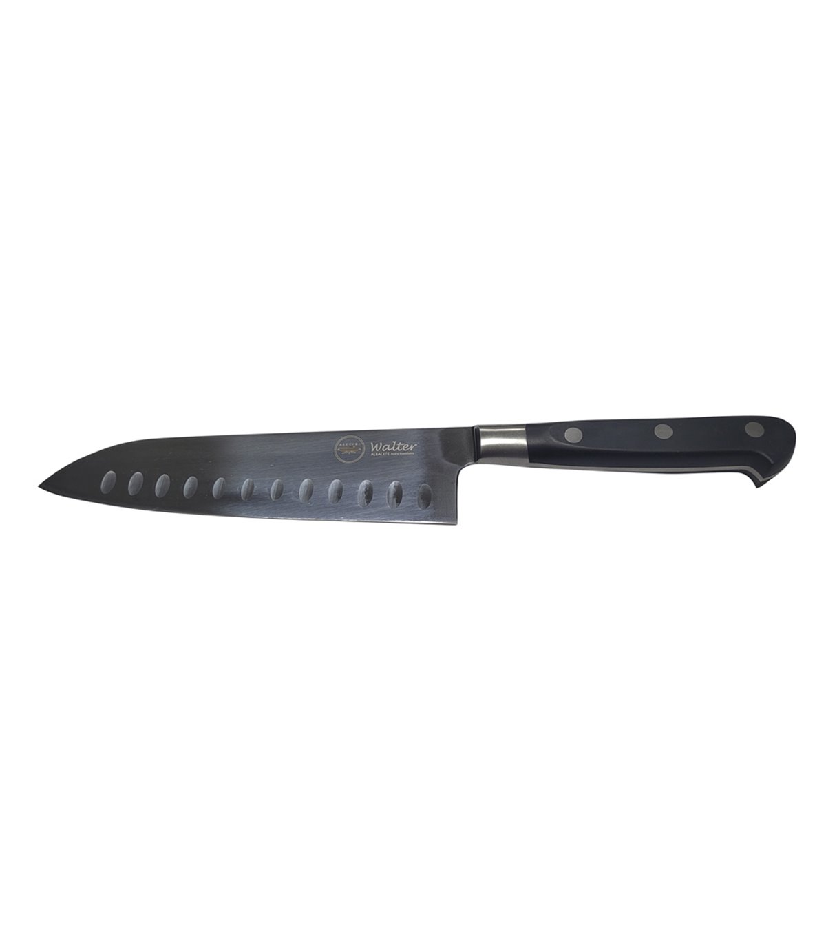 Santoku Forjado 17,5 Cm - Titanio Plata - Arroces con estilo, Estuche
