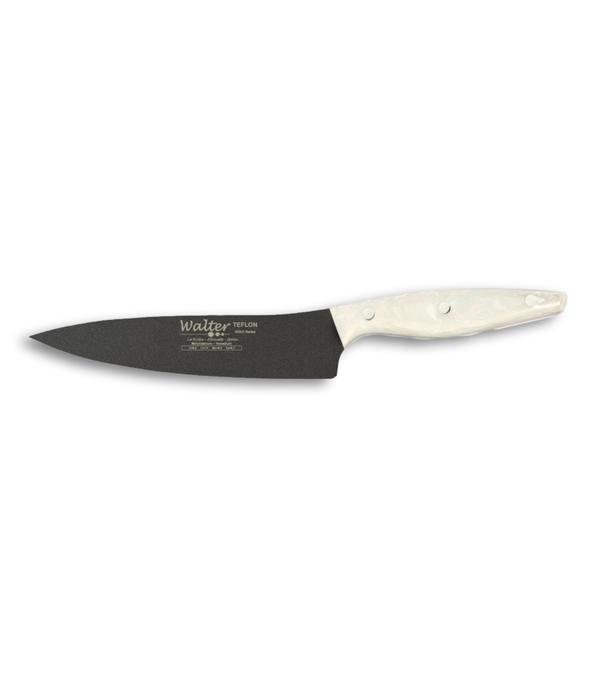 Cuchillo Cocinero 16 cm - Teflon - Mango Nacar, Estuche