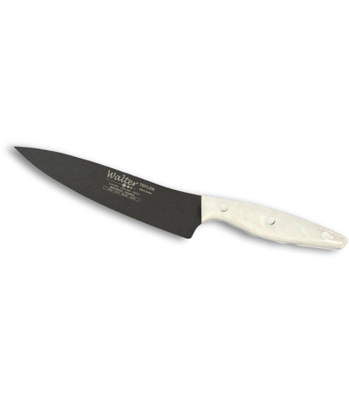 Cuchillo Cocinero 16 cm - Teflon - Mango Nacar, Estuche