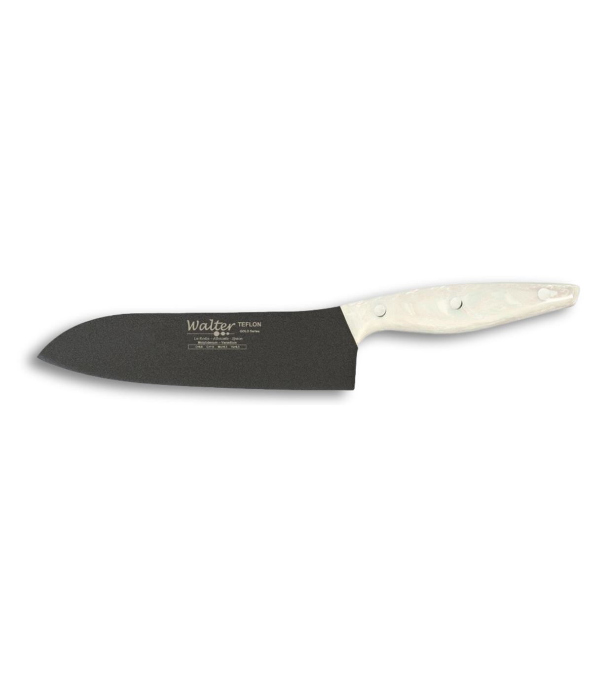 Cuchillo Santoku 20 cm - Teflon - Mango Nacar, Estuche