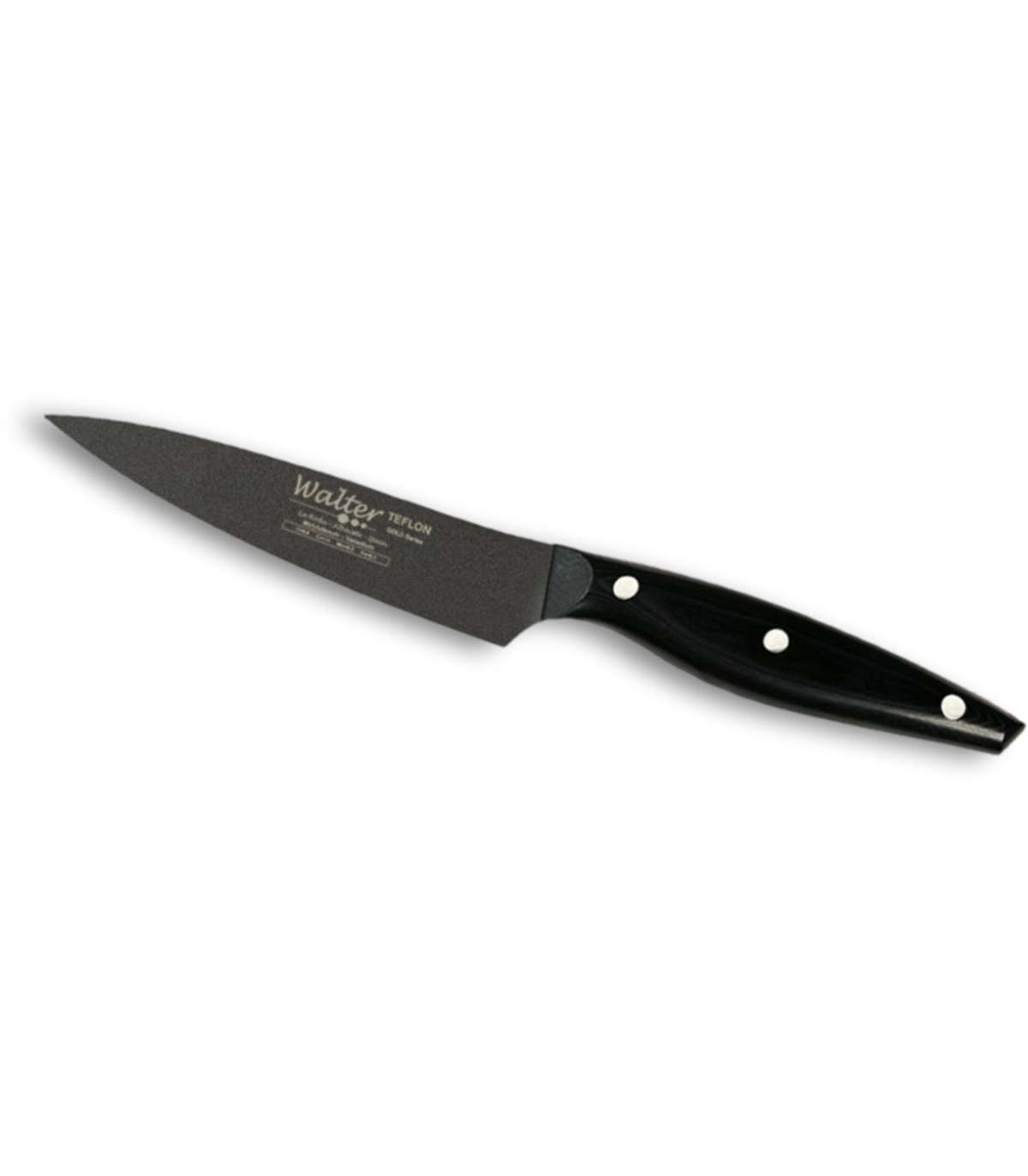 Puntilla Cocinero 11 cm - Teflon - Mango Mikarta Negra, Estuche