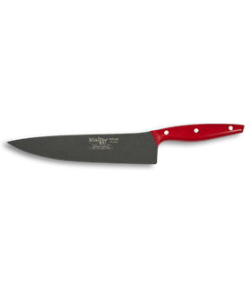 Cuchillo Cocinero 25 cm - Teflon - Mango Mikarta Roja, Estuche