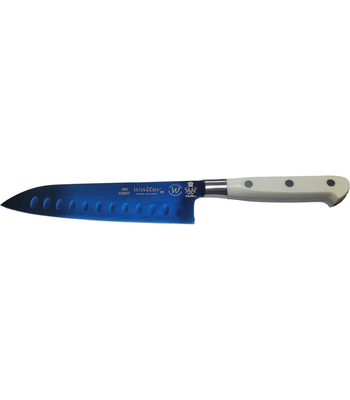 Santoku 17,5 Cm - Titanio Azul - M.Pom Blanco, Octopuss Black