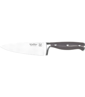 Cuchillo Forjado Cocinero 15 cm - Mango POM Gris Antracita, S. Gala Hogar