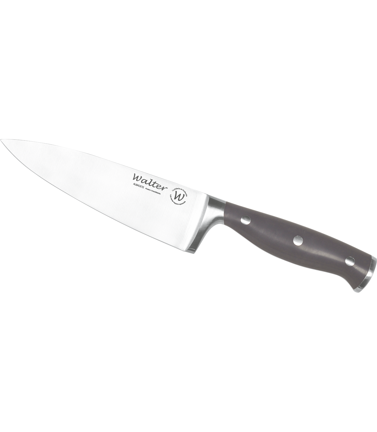 Cuchillo Forjado Cocinero 15 cm - Mango POM Gris Antracita, S. Gala Hogar