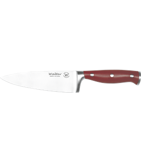 Cuchillo Forjado Cocinero 15 cm - Mango POM Rojo Inglés, S. Gala Hogar