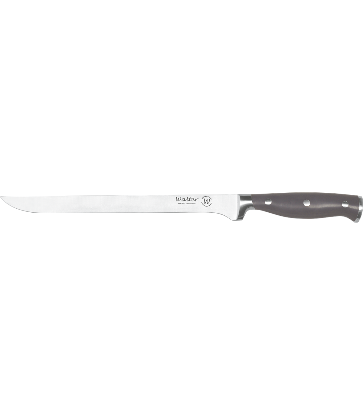 Cuchillo Forjado Jamonero 24 cm - Mango POM Gris Antracita, S. Gala Hogar