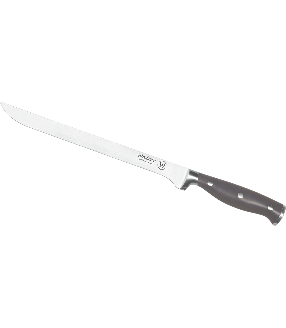 Cuchillo Forjado Jamonero 24 cm - Mango POM Gris Antracita, S. Gala Hogar