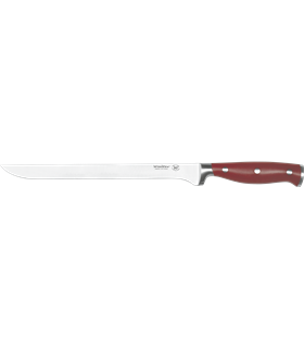 Cuchillo Forjado Jamonero 24 cm - Mango POM Rojo Inglés, S. Gala Hogar