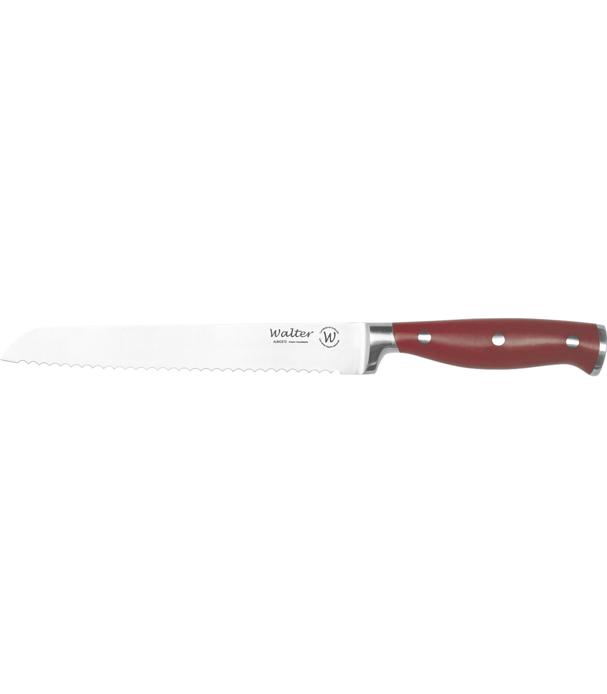 Cuchillo Forjado Panero 21 cm - Mango POM Rojo Inglés, S. Gala Hogar