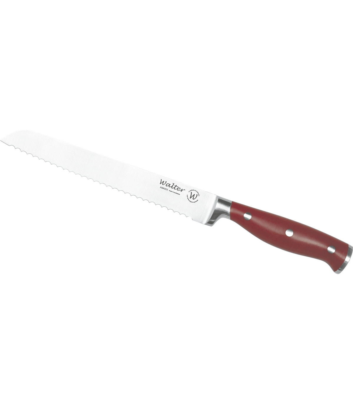 Cuchillo Forjado Panero 21 cm - Mango POM Rojo Inglés, S. Gala Hogar