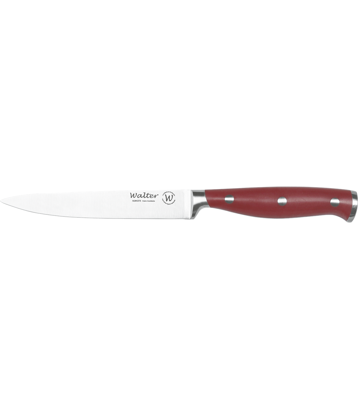 Cuchillo Forjado Verduras 13 cm - Mango POM Rojo Inglés, S. Gala Hogar