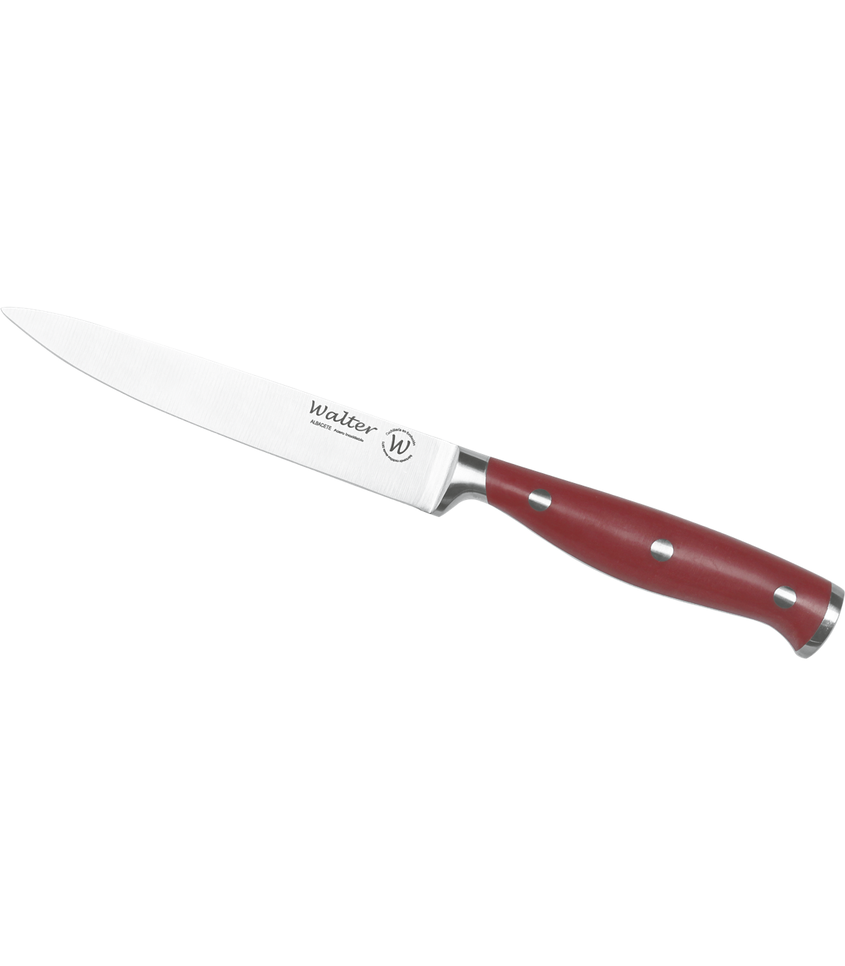 Cuchillo Forjado Verduras 13 cm - Mango POM Rojo Inglés, S. Gala Hogar
