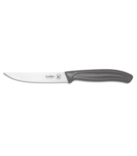 Juego 6 uds. - Cuchillo Mesa Bistec con filo - Mango PP Gris Antracita