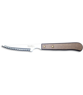 Juego 6 uds. - Cuchillo Chuletero 10,5 cm - Mango Natur Nogal