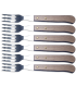 Juego 6 uds. - Tenedor Chuletero 9 cm - Mango Natur Nogal