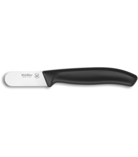 Cuchillo Recolección Corto Redondo 4,5 cm - Mango PP Negro