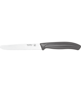 Cuchillo Recolección Sierra Redondo 12 cm - Mango PP Gris