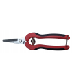 Tijeras Recolección Recta Punta Redonda 17 cm - Mango Rojo
