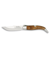 Navaja Clásica Albacete Teja 8 cm - Madera de Olivo - Kit Supervivencia Unión Europea