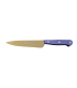 Cuchillo de Cocina Enterizo 15 cm Titanio Oro - Mango Metacrilato Azul