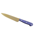 Cuchillo de Cocina Enterizo 15 cm Titanio Oro - Mango Metacrilato Azul