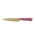 Cuchillo de Cocina Enterizo 15 cm Titanio Oro - Mango Metacrilato Rosa