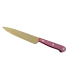 Cuchillo de Cocina Enterizo 15 cm Titanio Oro - Mango Metacrilato Rosa