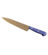Cuchillo de Cocina Enterizo 15 cm Titanio Bronce - Mango Metacrilato Azul