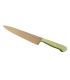 Cuchillo de Cocina Enterizo 15 cm Titanio Bronce - Mango Metacrilato Verde