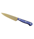 Puntilla de Cocina Enteriza 11 cm Titanio Oro - Mango Metacrilato Azul