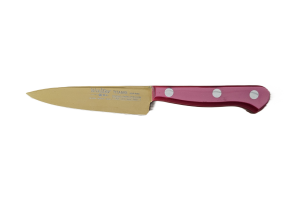 Puntilla de Cocina Enteriza 11 cm Titanio Oro - Mango Metacrilato Rosa