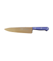 Cuchillo de Cocina Enterizo 20 cm Titanio Bronce - Mango Metacrilato Azul