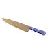 Cuchillo de Cocina Enterizo 20 cm Titanio Bronce - Mango Metacrilato Azul