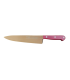 Cuchillo de Cocina Enterizo 20 cm Titanio Bronce - Mango Metacrilato Rosa