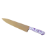 Cuchillo de Cocina Enterizo 20 cm Titanio Bronce - Mango Metacrilato Lila-Blanco