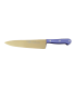 Cuchillo de Cocina Enterizo 20 cm Titanio Oro - Mango Metacrilato Azul