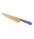 Cuchillo de Cocina Enterizo 20 cm Titanio Oro - Mango Metacrilato Azul