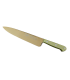 Cuchillo de Cocina Enterizo 20 cm Titanio Oro - Mango Metacrilato Verde