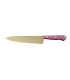Cuchillo de Cocina Enterizo 20 cm Titanio Oro - Mango Metacrilato Rosa