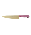 Cuchillo de Cocina Enterizo 20 cm Titanio Oro - Mango Metacrilato Rosa