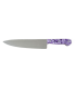 Cuchillo de Cocina Enterizo 25 cm - Mango Metacrilato Lila-Blanco