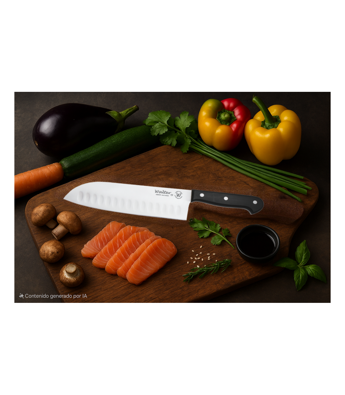 Santoku 17,5 Cm - Mango Pom, Display - S.Valentina