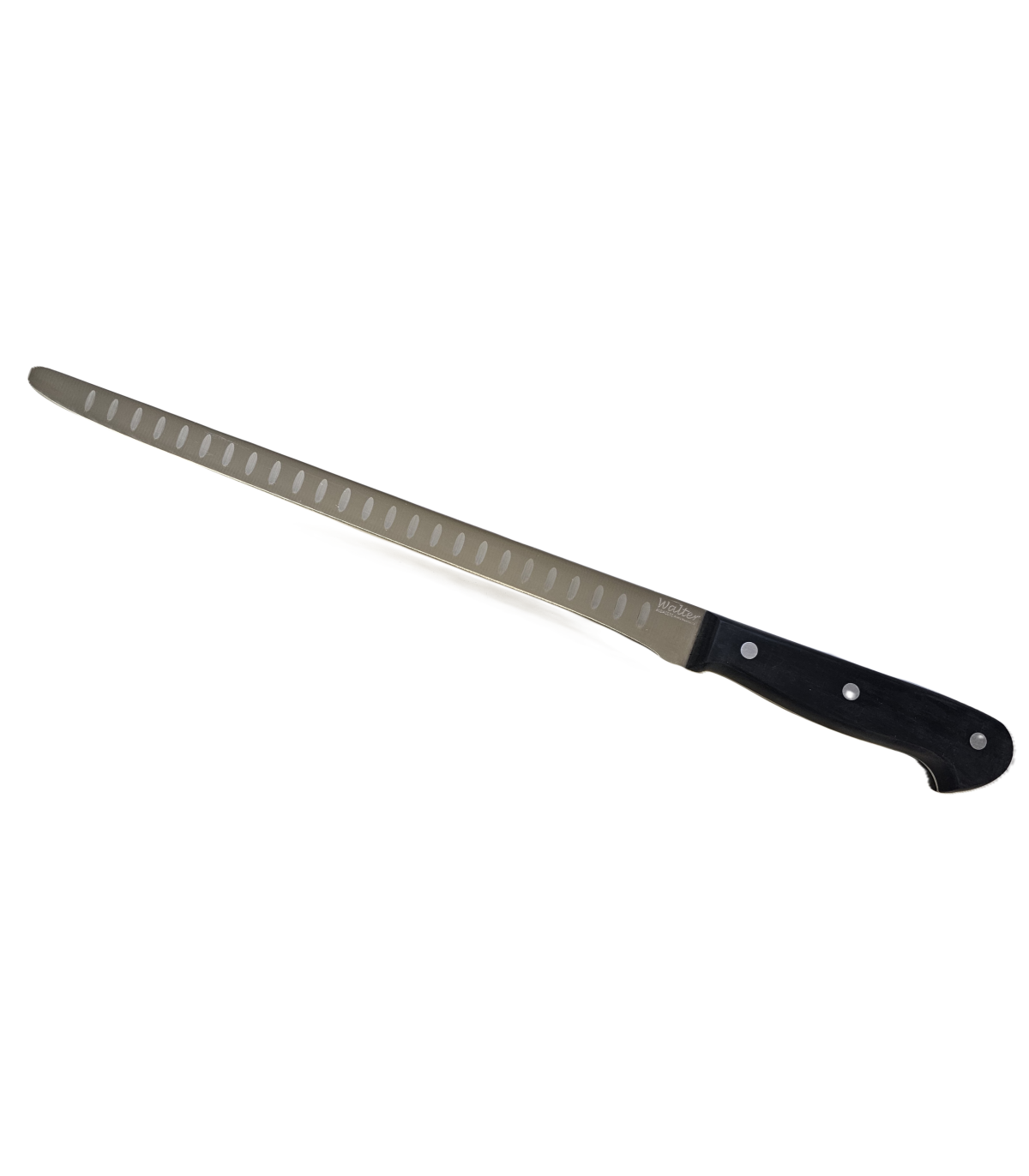 Jamonero Averolado Punta Redonda 30 Cm - Mango Pom, Display - S.Valentina