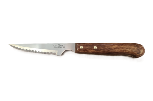 Juego 6 uds. - Cuchillo Chuletero ANCHO - Mango Madera Moldeada