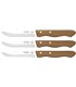 Juego 3 Cuchillos Verduras 10 cm con sierra Mango Madera - DIANA