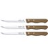 Cuchillo Verduras 13 Cm Con Filo - Mango Madera, Estuche 3 Uds