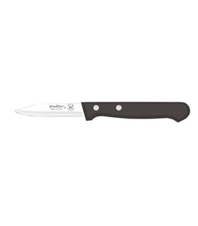Cuchillo De Patatas 9 Cm - Mango Negro Remache, Estuche 3 Uds