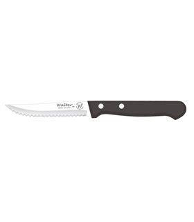 Cuchillo Verduras 10 Cm Con Sierra - M.Negro Remache, Estuche 3 Uds